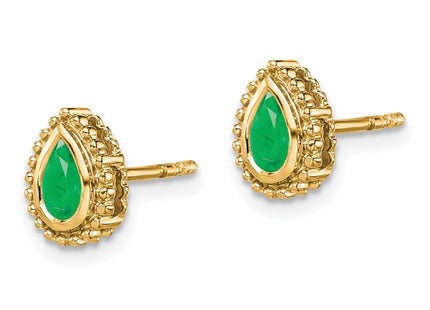 14k Yellow Gold Earrings Style EM7203 - Classique Jewelry Inc.