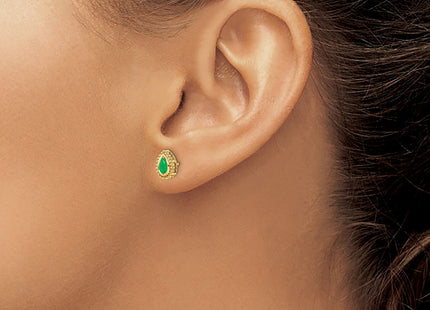 14k Yellow Gold Earrings Style EM7203 - Classique Jewelry Inc.