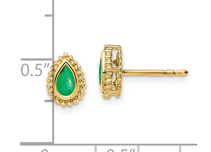 14k Yellow Gold Earrings Style EM7203 - Classique Jewelry Inc.