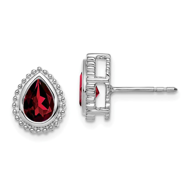 14k White Gold Earrings Style EM7203 - Classique Jewelry Inc.