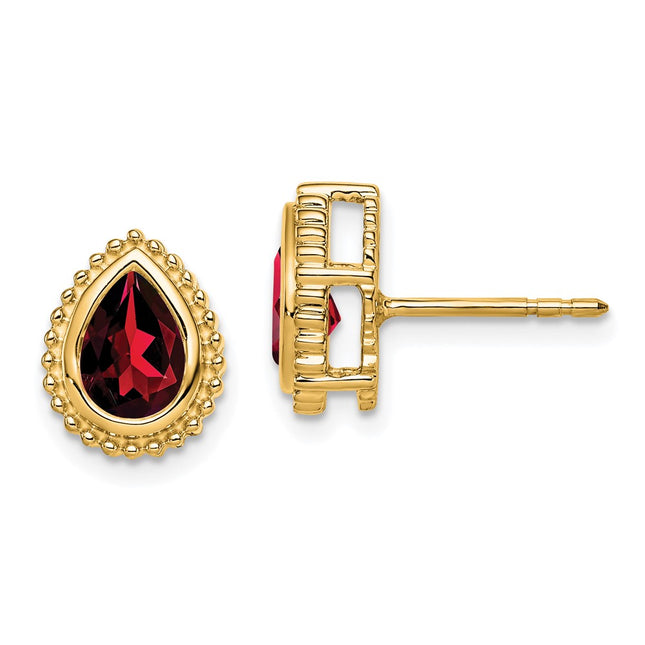 14k Yellow Gold Earrings Style EM7203 - Classique Jewelry Inc.