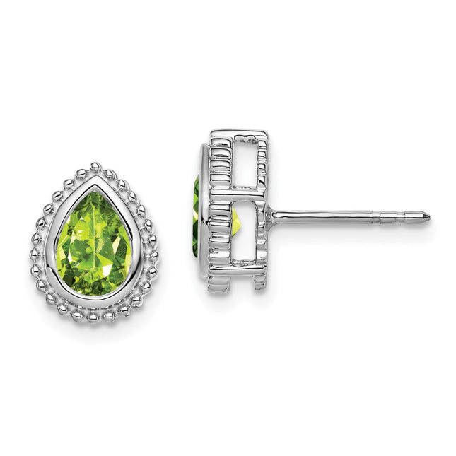 14k White Gold Earrings Style EM7203 - Classique Jewelry Inc.