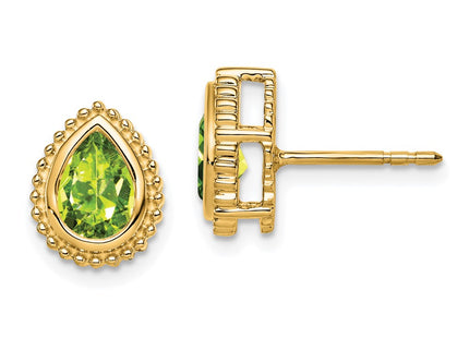 14k Yellow Gold Earrings Style EM7203 - Classique Jewelry Inc.