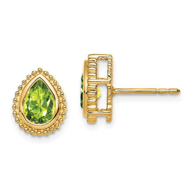 14k Yellow Gold Earrings Style EM7203 - Classique Jewelry Inc.