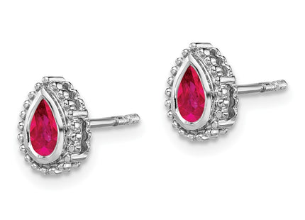 14k White Gold Earrings Style EM7203 - Classique Jewelry Inc.