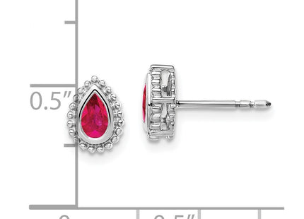 14k White Gold Earrings Style EM7203 - Classique Jewelry Inc.
