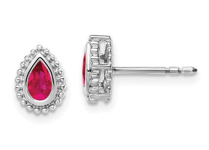 14k White Gold Earrings Style EM7203 - Classique Jewelry Inc.
