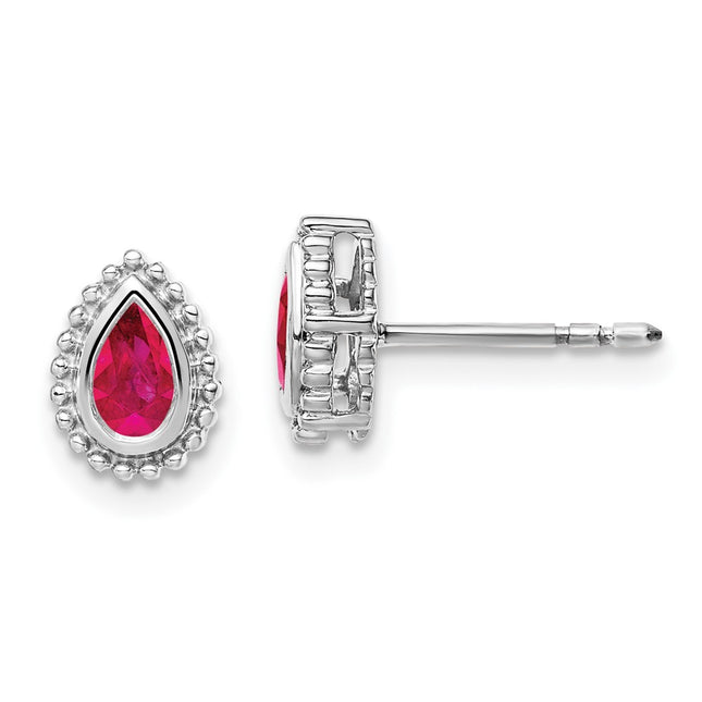 14k White Gold Earrings Style EM7203 - Classique Jewelry Inc.