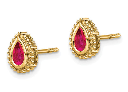 14k Yellow Gold Earrings Style EM7203 - Classique Jewelry Inc.