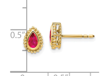 14k Yellow Gold Earrings Style EM7203 - Classique Jewelry Inc.