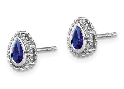 14k White Gold Earrings Style EM7203 - Classique Jewelry Inc.