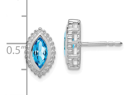 14k White Gold Earrings Style EM7204 - Classique Jewelry Inc.