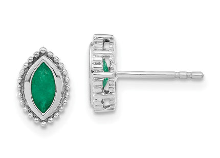 14k White Gold Earrings Style EM7204 - Classique Jewelry Inc.
