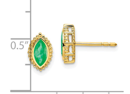 14k Yellow Gold Earrings Style EM7204 - Classique Jewelry Inc.
