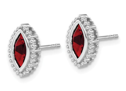 14k White Gold Earrings Style EM7204 - Classique Jewelry Inc.