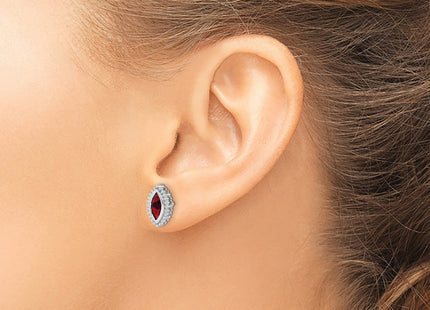 14k White Gold Earrings Style EM7204 - Classique Jewelry Inc.