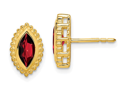 14k Yellow Gold Earrings Style EM7204 - Classique Jewelry Inc.