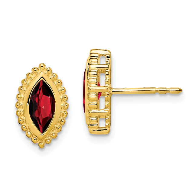 14k Yellow Gold Earrings Style EM7204 - Classique Jewelry Inc.