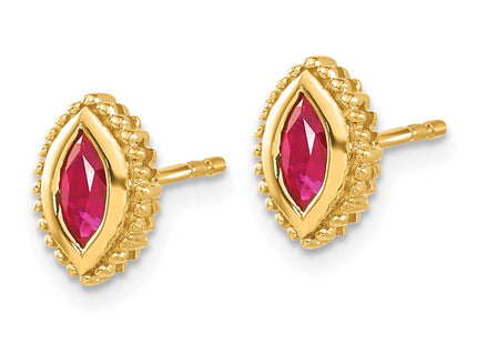 14k Yellow Gold Earrings Style EM7204 - Classique Jewelry Inc.