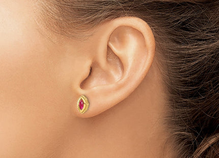 14k Yellow Gold Earrings Style EM7204 - Classique Jewelry Inc.
