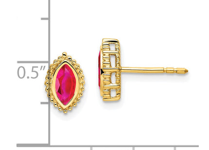 14k Yellow Gold Earrings Style EM7204 - Classique Jewelry Inc.