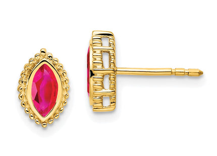 14k Yellow Gold Earrings Style EM7204 - Classique Jewelry Inc.