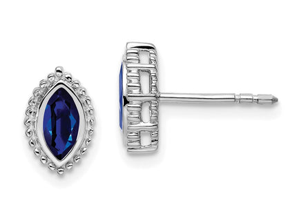 14k White Gold Earrings Style EM7204 - Classique Jewelry Inc.