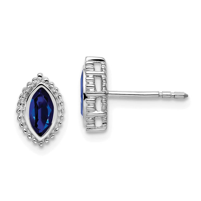 14k White Gold Earrings Style EM7204 - Classique Jewelry Inc.