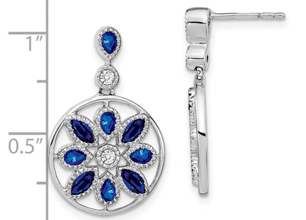 14k White Gold Earrings Style EM7205 - Classique Jewelry Inc.