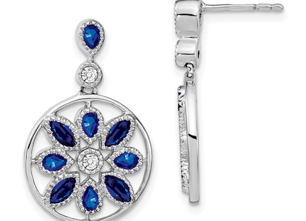 14k White Gold Earrings Style EM7205 - Classique Jewelry Inc.