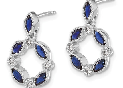 14k White Gold Earrings Style EM7206 - Classique Jewelry Inc.