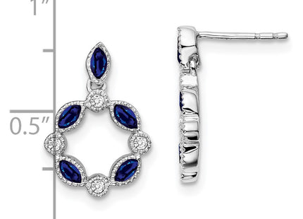 14k White Gold Earrings Style EM7206 - Classique Jewelry Inc.
