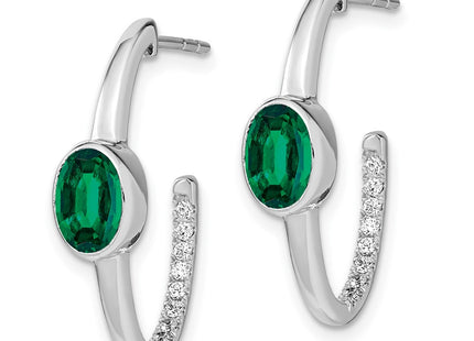 14k White Gold Earrings Style EM7214 - Classique Jewelry Inc.