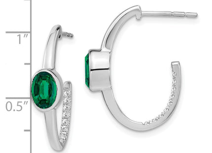 14k White Gold Earrings Style EM7214 - Classique Jewelry Inc.