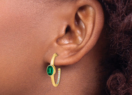 14k Yellow Gold Earrings Style EM7214 - Classique Jewelry Inc.