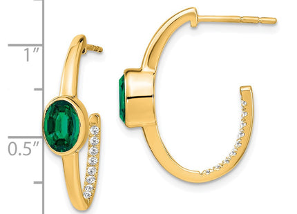 14k Yellow Gold Earrings Style EM7214 - Classique Jewelry Inc.