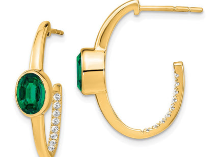 14k Yellow Gold Earrings Style EM7214 - Classique Jewelry Inc.