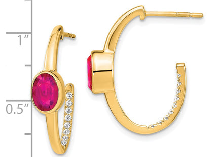14k Yellow Gold Earrings Style EM7214 - Classique Jewelry Inc.
