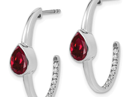 14k White Gold Earrings Style EM7215 - Classique Jewelry Inc.