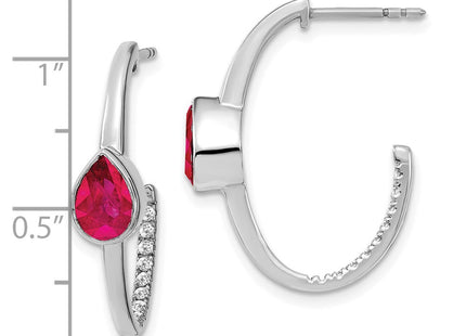 14k White Gold Earrings Style EM7215 - Classique Jewelry Inc.