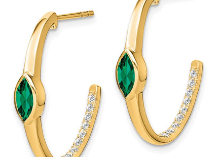 14k Yellow Gold Earrings Style EM7217 - Classique Jewelry Inc.