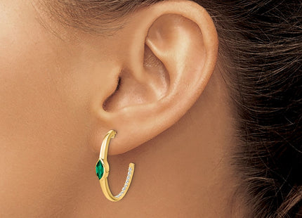 14k Yellow Gold Earrings Style EM7217 - Classique Jewelry Inc.