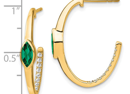 14k Yellow Gold Earrings Style EM7217 - Classique Jewelry Inc.