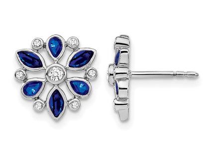 14K white gold diamond earrings