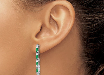 14k White Gold Earrings Style EM7225 - Classique Jewelry Inc.