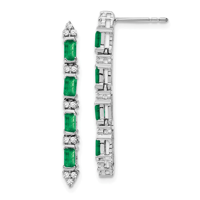 14k White Gold Earrings Style EM7225 - Classique Jewelry Inc.