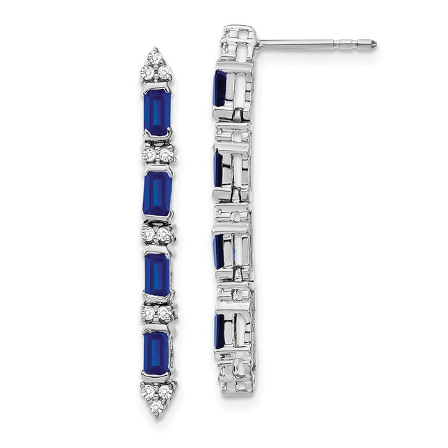 14k White Gold Earrings Style EM7225 - Classique Jewelry Inc.