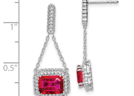 14k White Gold Earrings Style EM7227 - Classique Jewelry Inc.