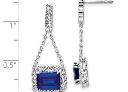 14k White Gold Earrings Style EM7227 - Classique Jewelry Inc.