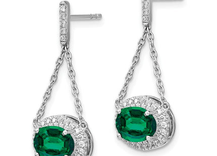 14k White Gold Earrings Style EM7228 - Classique Jewelry Inc.